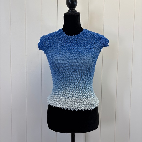 Directives Tops - Vintage Directives 90s Y2K Popcorn Bubble Top Women One Size Ombre Mermaidcore